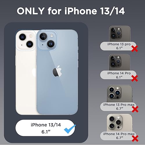 Miniatura 2 de CACOE Funda magnética para iPhone 13 y iPhone 14 de 6.1 pulgadas, compatible con MagSafe y soporte magnético para teléfono de automóvil, no se