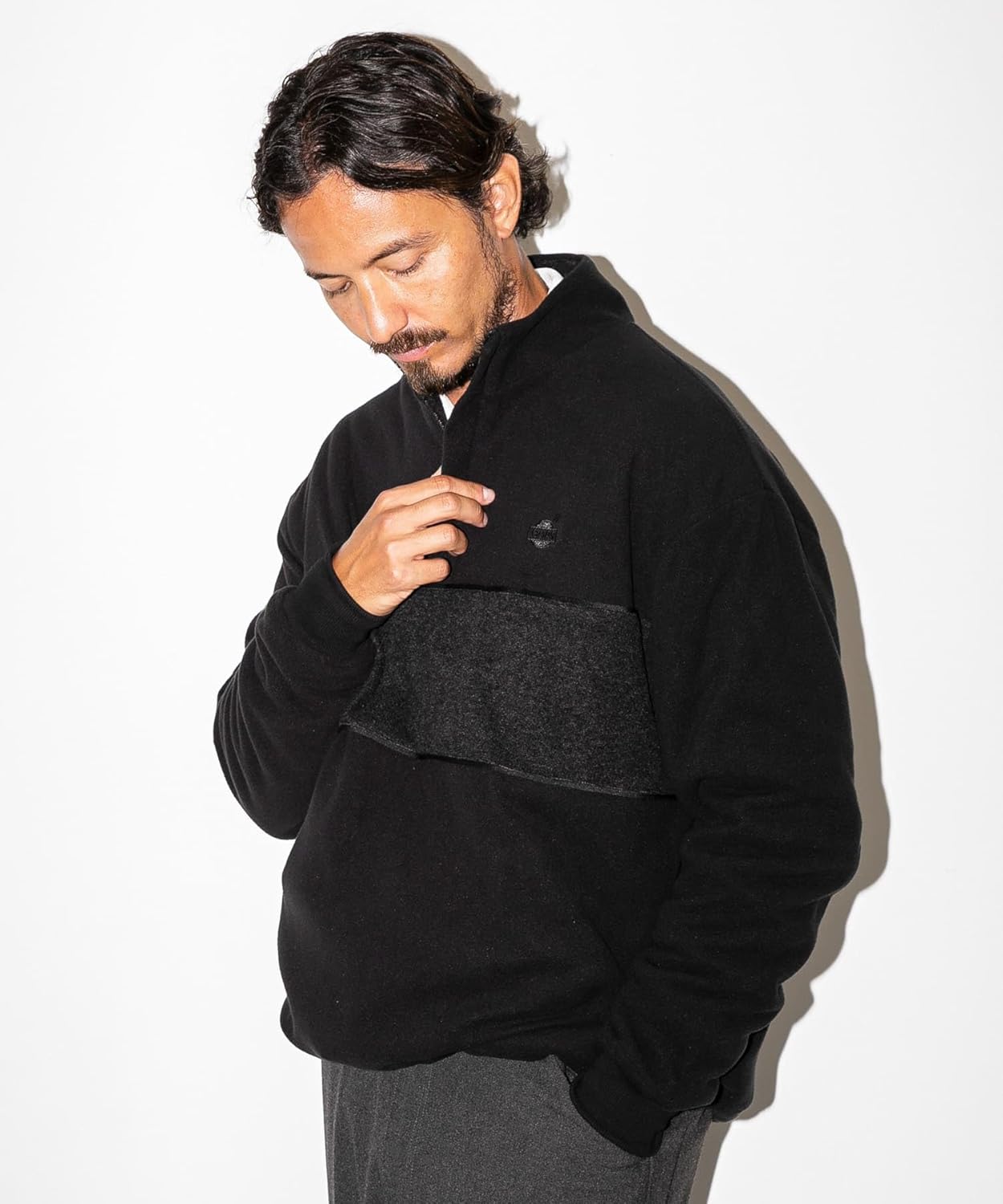 [サニーレーベル] tシャツ OOPS マイクロフリースハーフジップ メンズ LA47-11A802