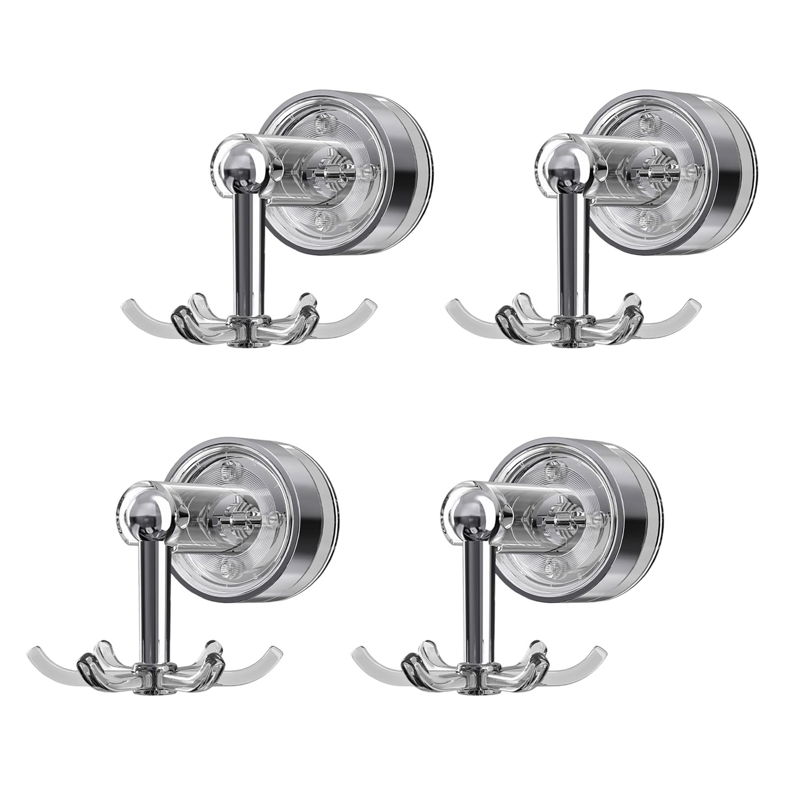 Jazuaiao Rotating Holders, 6 Extensions with Sticky Adhesive for Bathroom/Kitchen Storage, Space-Saving Mount Rotating Holders for Kitchen Bath Storage Multipurpose Hanger