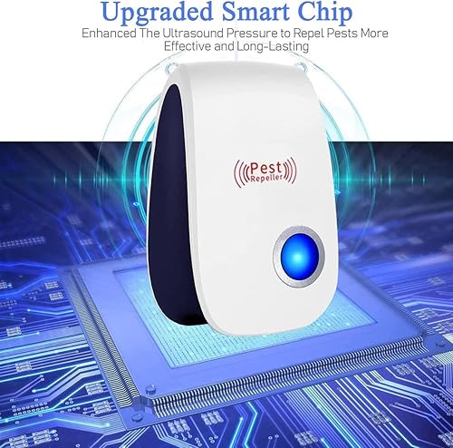 Miniatura 4 de Repelente ultrasónico de plagas, paquete de 10 unidades de enchufe electrónico repelente de mosquitos de insectos, repelente de ratones, repelente