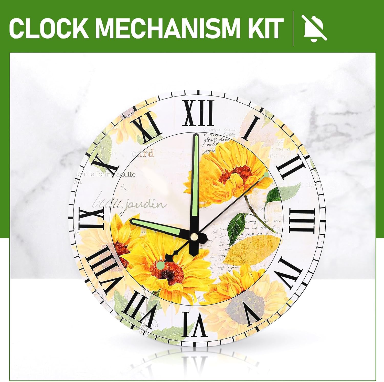 2 Sets Quartz Clock Movement Mechanism Battery Operated Hands Clock Repair Replacement Parts Kit