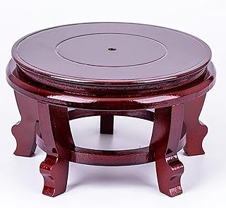 Karida Wooden Planter Stand Indoor Chinese Vase Fishbowl Display Stands Asian Vase Pot Stands Traditional Stands for Home Indoor Plants Outdoor Decoration (10 Inches)