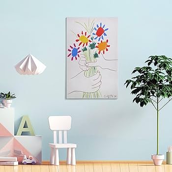 Amazon.co.jp: Pablo Picassoパブロ・ピカソ《 花束を持つ手