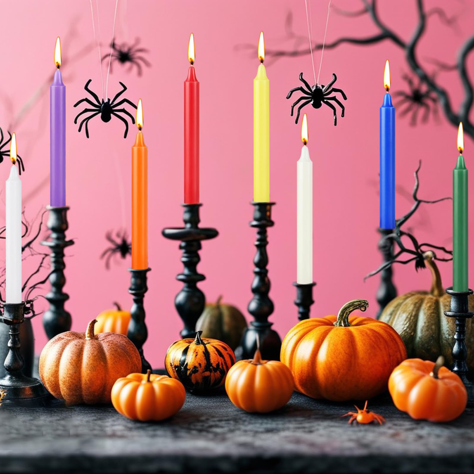 Spell Candles 100 Pack Bulk - 4 Inch Colored Mini Taper Candles for Rituals, Witchcraft & Wiccan Altar, Unscented Candles Compatible with Chime Holders, Prayer, Meditation, Birthday Decor