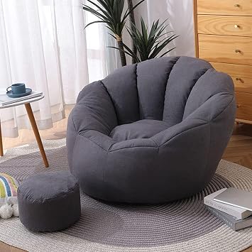 Bean Bag Chair, Lounger Bean Bag for Adults Teens Personal Sized, Single Beanbag Lounge Chair for Gaming, Reading, and RelaxingColorD