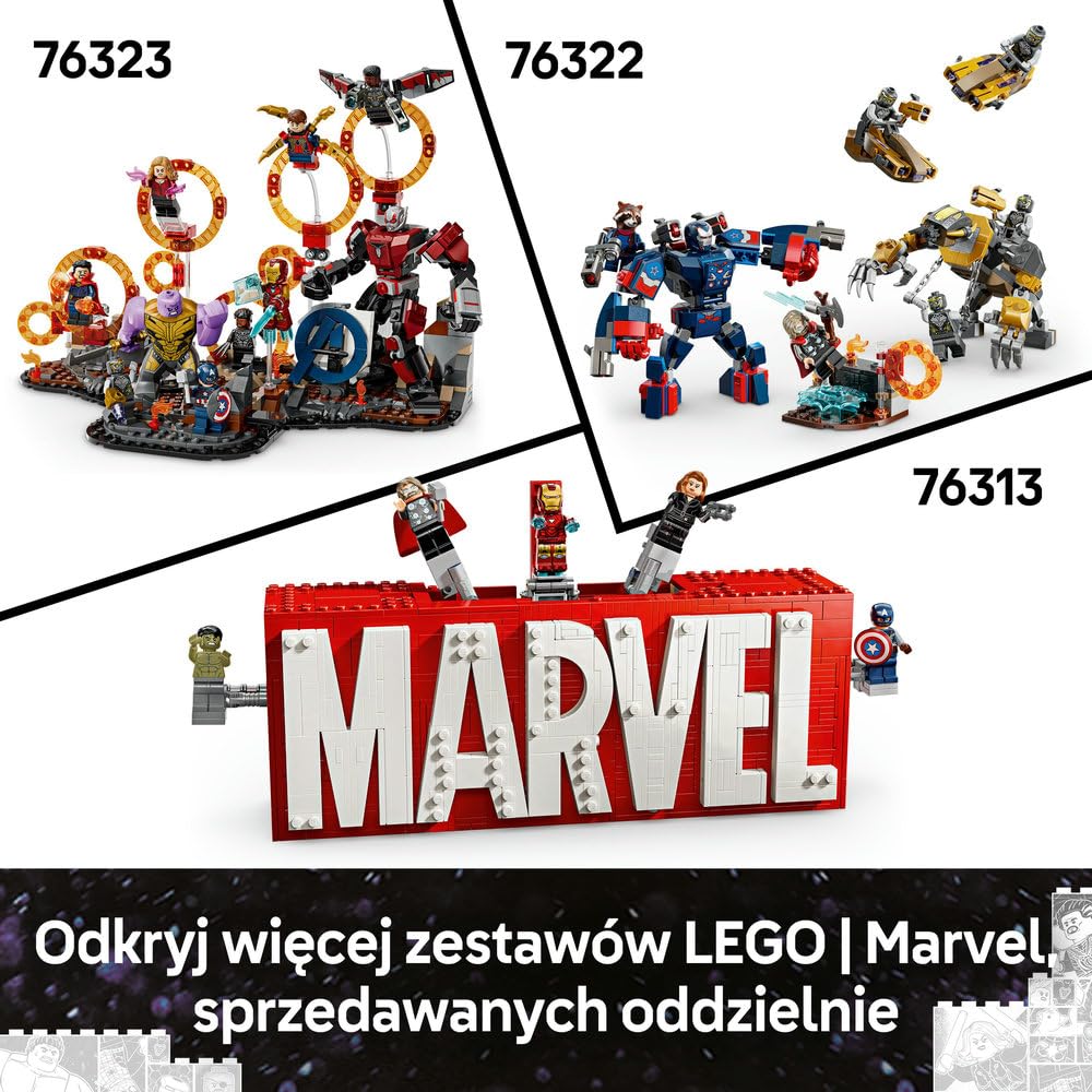 LEGO | Marvel Avengers: Czas Ultrona — Quinjet 76325 | Model samolotu, zabawka kolekcjonerska, prezent dla fana Marvela 12+, zestaw klocków dla nastolatków, 1131 elementów