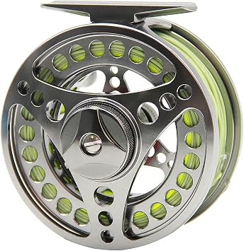 EX-ALC Fly Reel 3/4 5/6 7/8 9/10WT CNC Machined Large Arbor Aluminum Fly Fishing Reels Silver/Gunsmoke Fly Reels