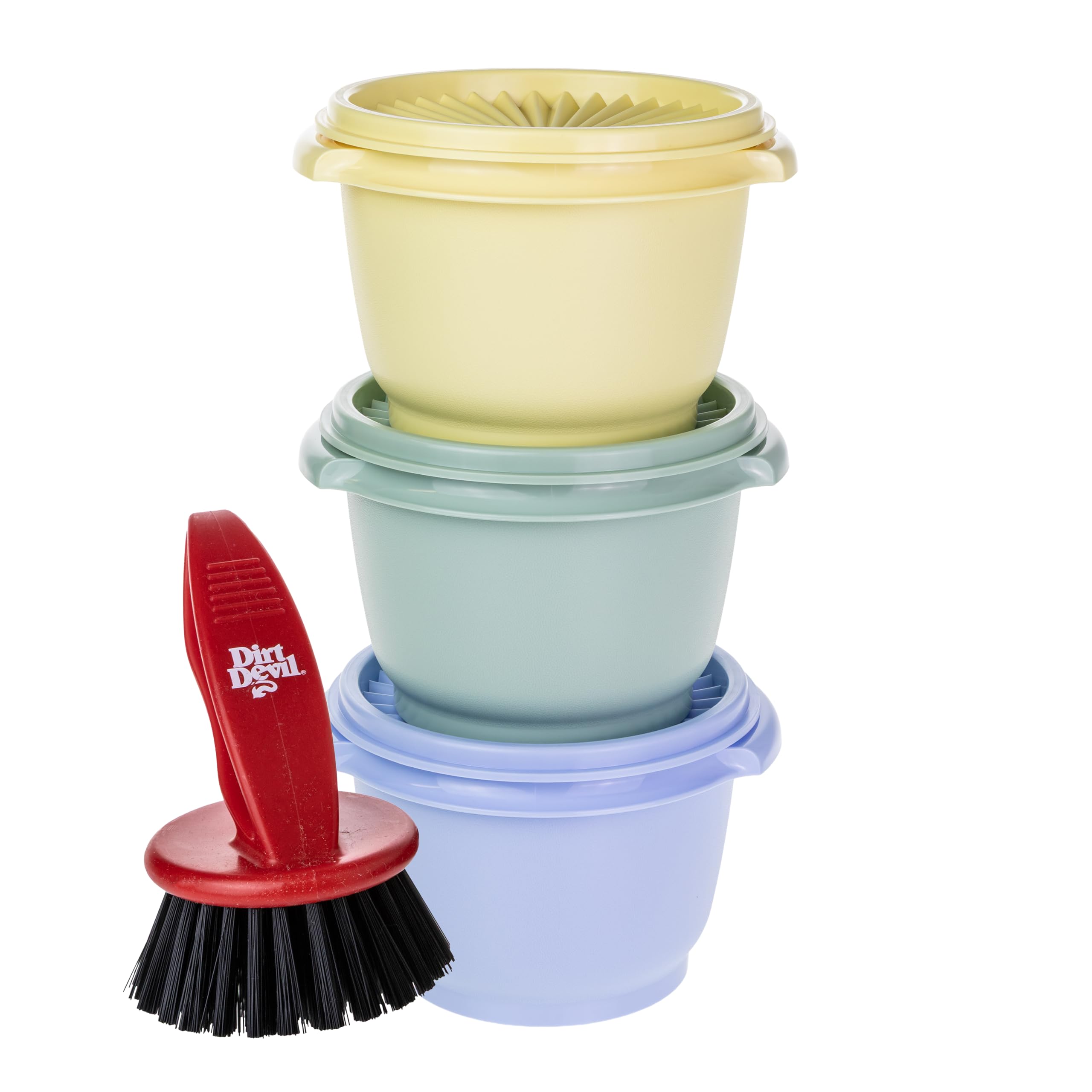 Generisch TW Sonnenschüssel 600 ml Gelb Grün Blau - 3er Set Schüsseln mit Deckel - Servierschalen & Frischhalteschüsseln für Müsli, Salat & Dessert, BPA-frei (inkl. Geschenk-Artikel)