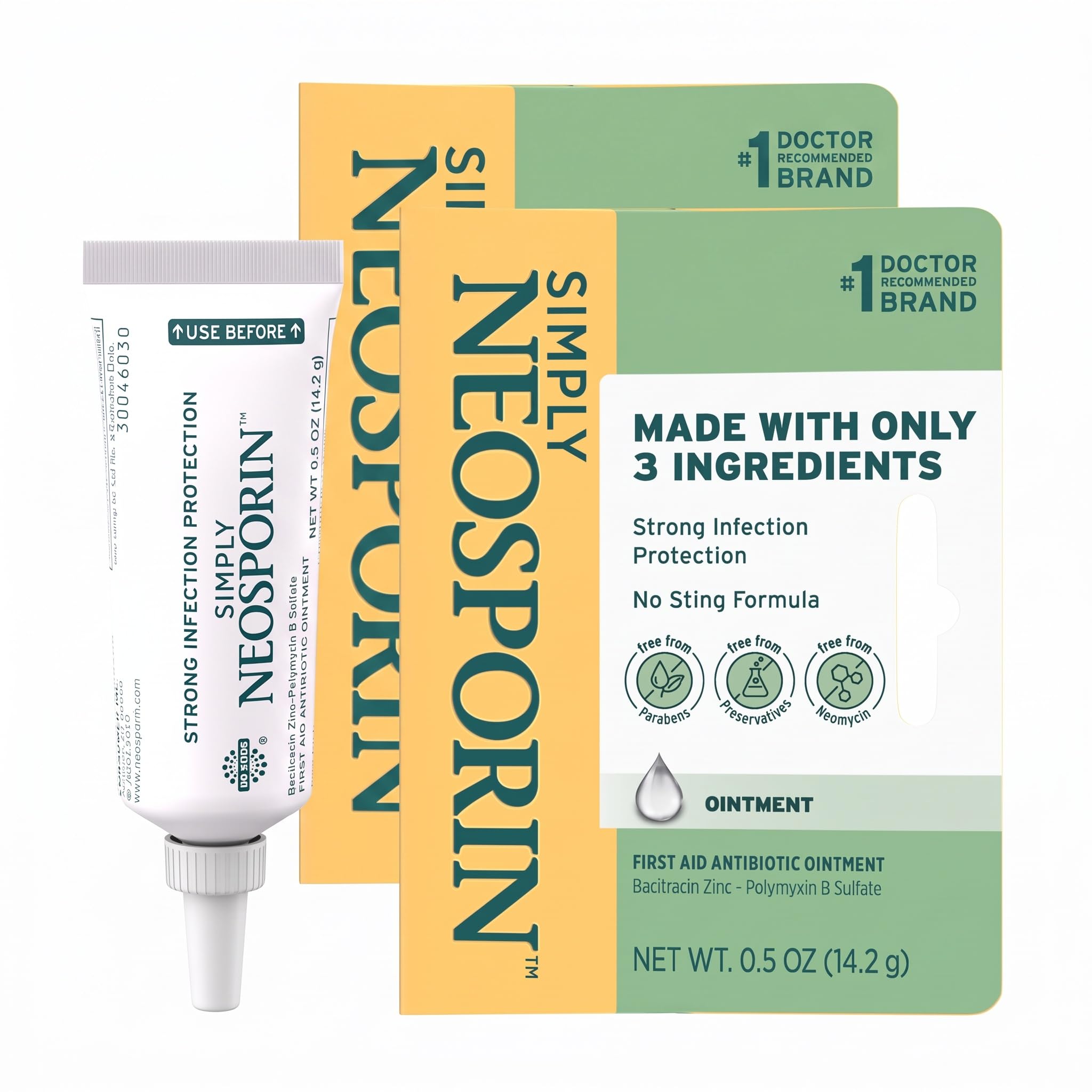 Simply Neosporin Antibiotic Ointment, 3-Ingredient Formula, 0.5 oz — Amazon image 10