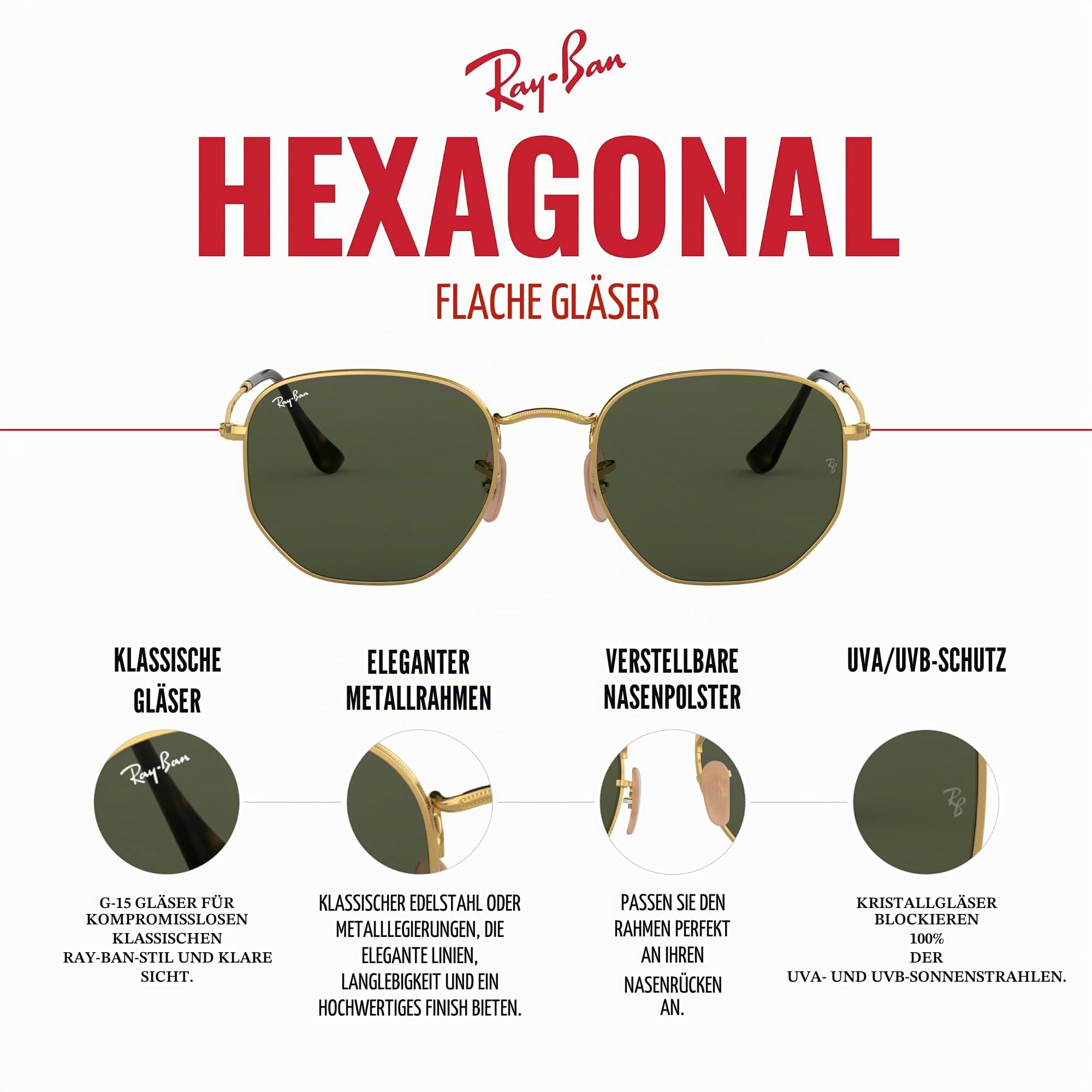 Ray-Ban Unisex Rb 3548n Sonnenbrille (1er Pack)
