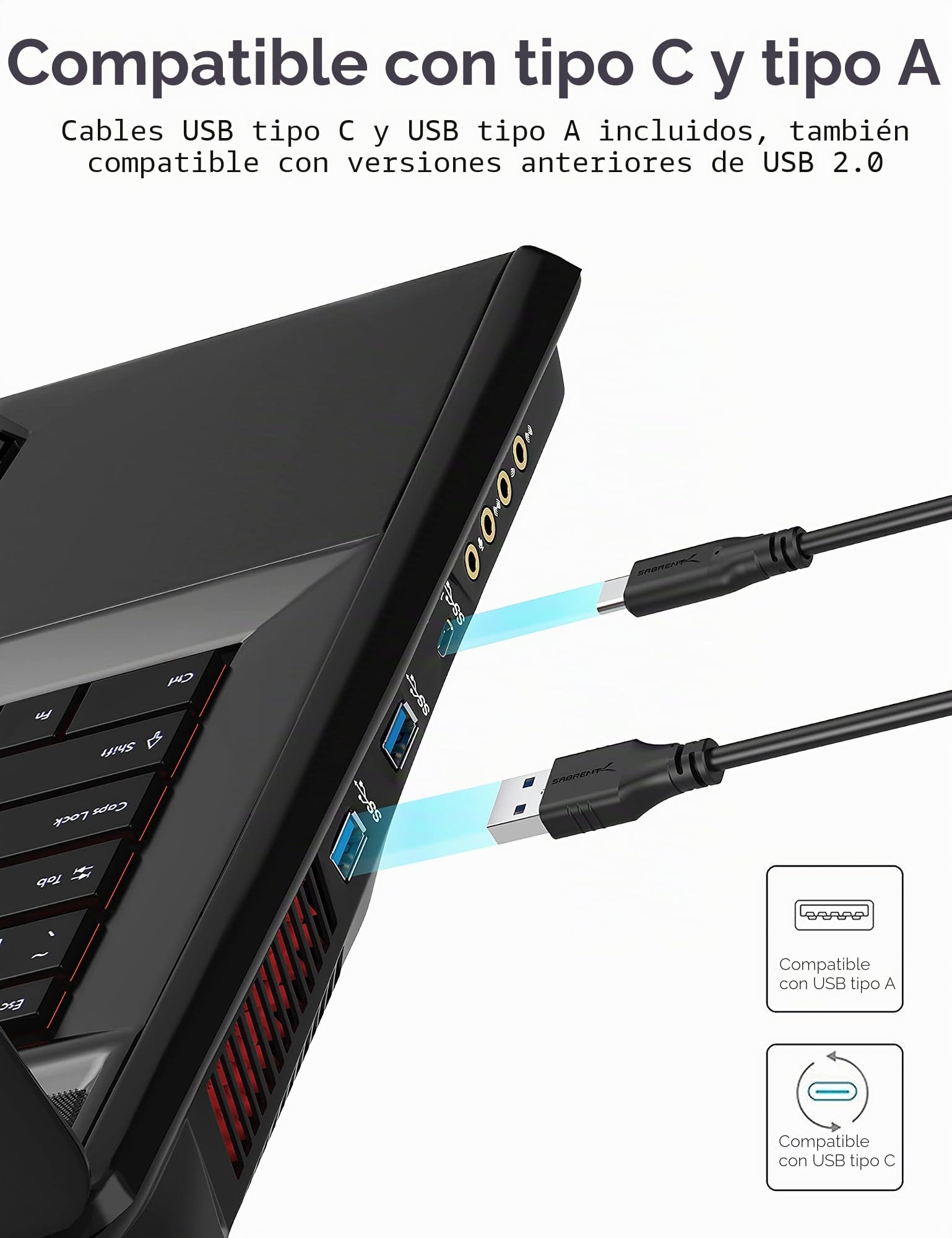 SABRENT Lector de Tarjetas CFexpress Tipo B| USB 3.2 Gen 2 | 10Gbps [CR-CFER]