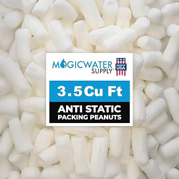 MagicWater Packing Peanuts for Shipping - Void Filler Cushion - 3.5 Cu Ft