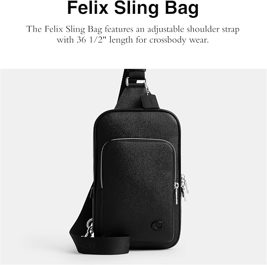 Amazon | コーチ フェリックス スリングバッグ ブラック | ボディ
