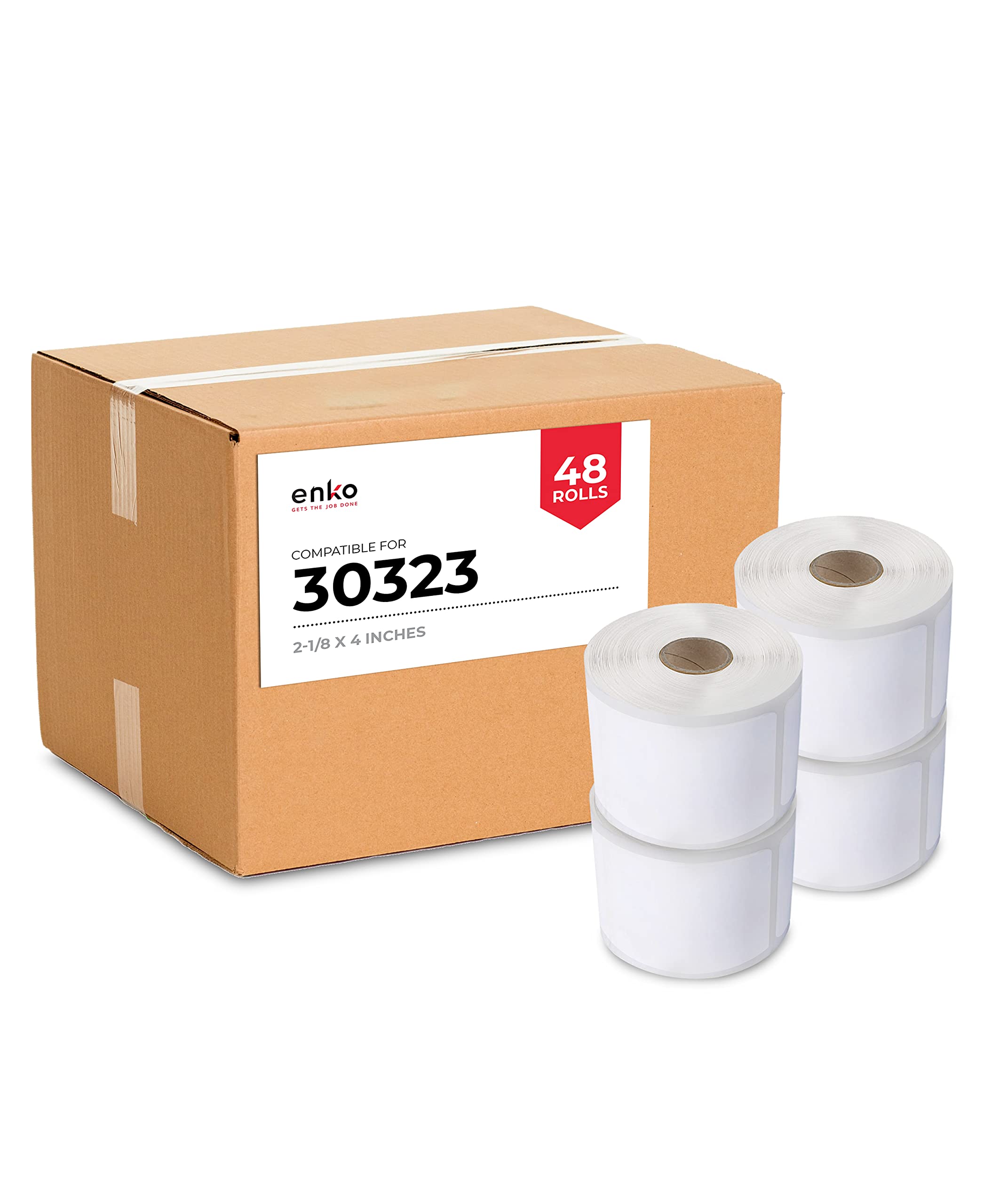 enKo (48 Rolls, 10,560 Labels) Address & Shipping Labels 30323 Compatible for Dymo LabelWriter (2-1/8 x 4")