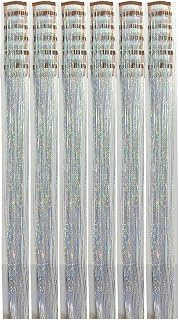 Hair Tinsel Kit 6pcs Clip In Hair Tinsel Extensions 20 Inch Heat Resistant Glitter