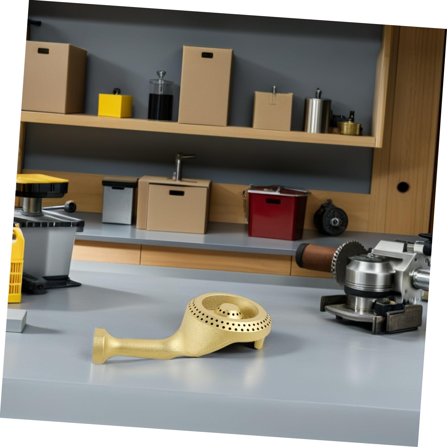 ifundom Testa Bruciatore Gas in Ferro 2 Pezzi per Cucina Domestica Distribuzione Uniforme della Fiamma e Superficie Facile da Pulire