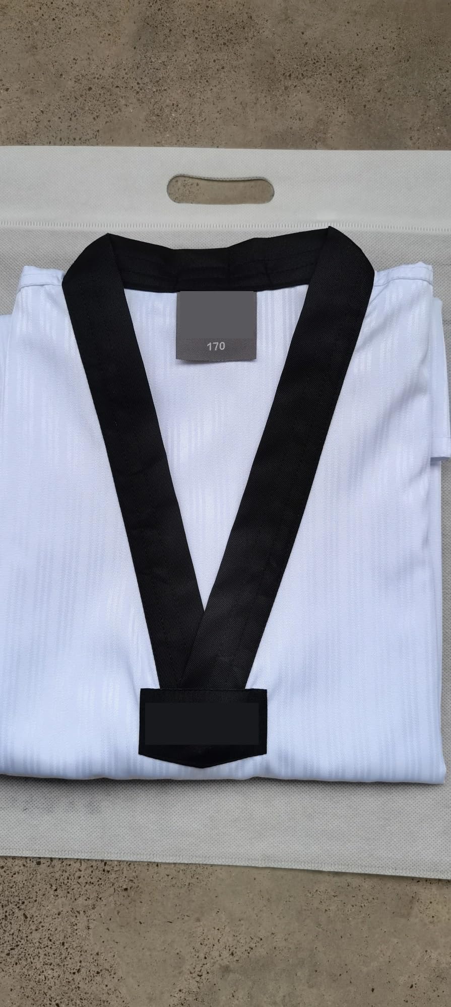 Uniforme Gi de manga larga a rayas, ropa blanca de Taekwondo, ropa de Karate y Judo, niños y adultos, Unisex para Entrenamiento