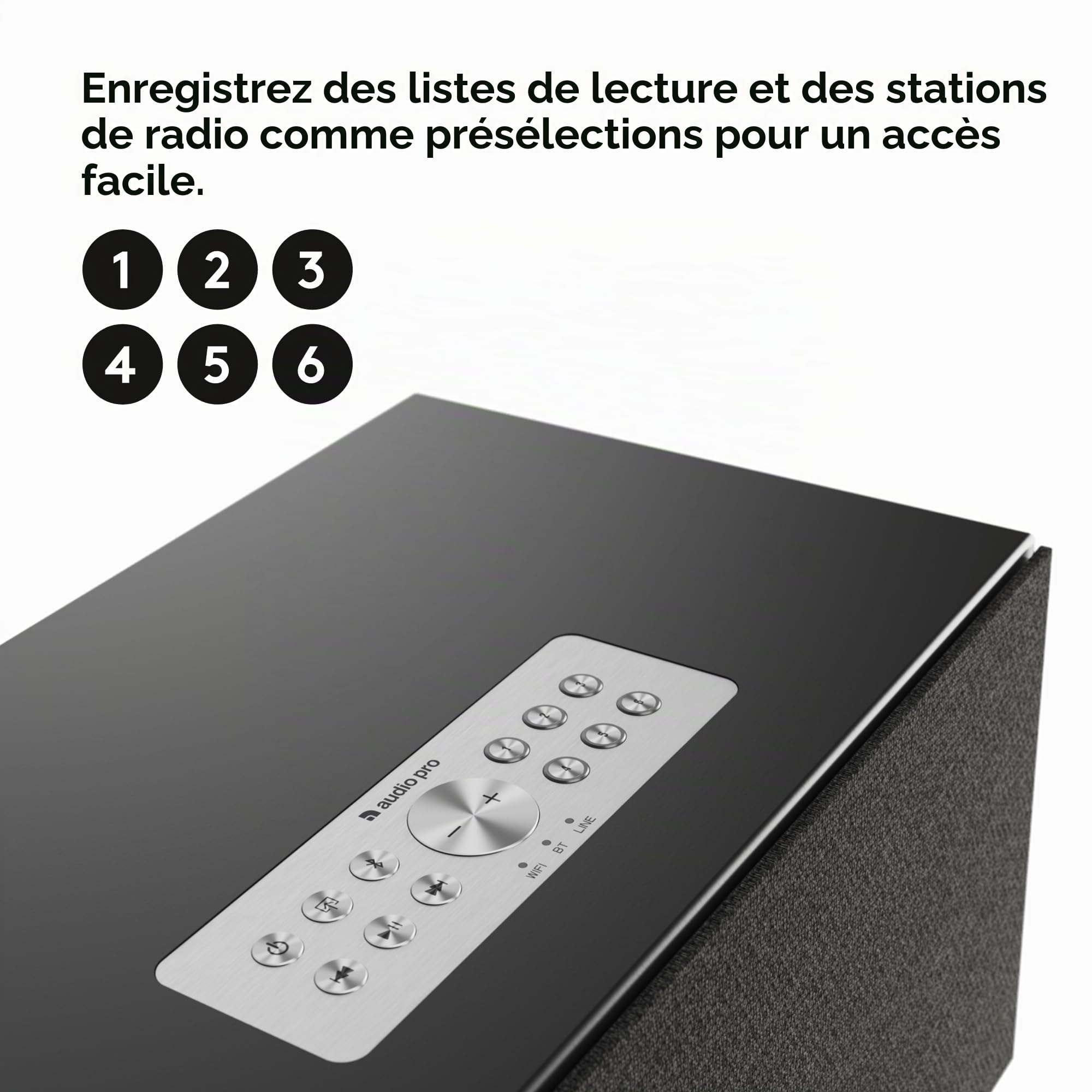 Audio Pro C10 MkII - Enceinte Portable Multiroom avec Bluetooth - Smart Speaker sans Fil avec Contrôle par Application & Spotify, AirPlay & Chromecast - Noir