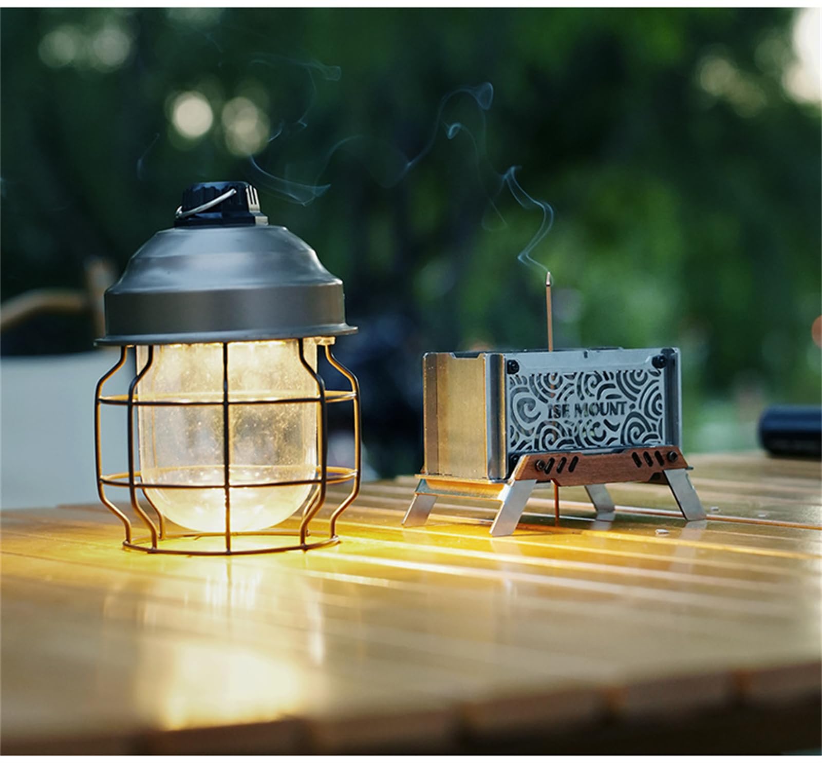 Estufa leña Acero Inoxidable Exteriores Mini Estufa aromaterapia leña Desmontable Plataforma portátil fogatas Camping difusor Incienso antimosquitos calefacción Cocina Patio Camping