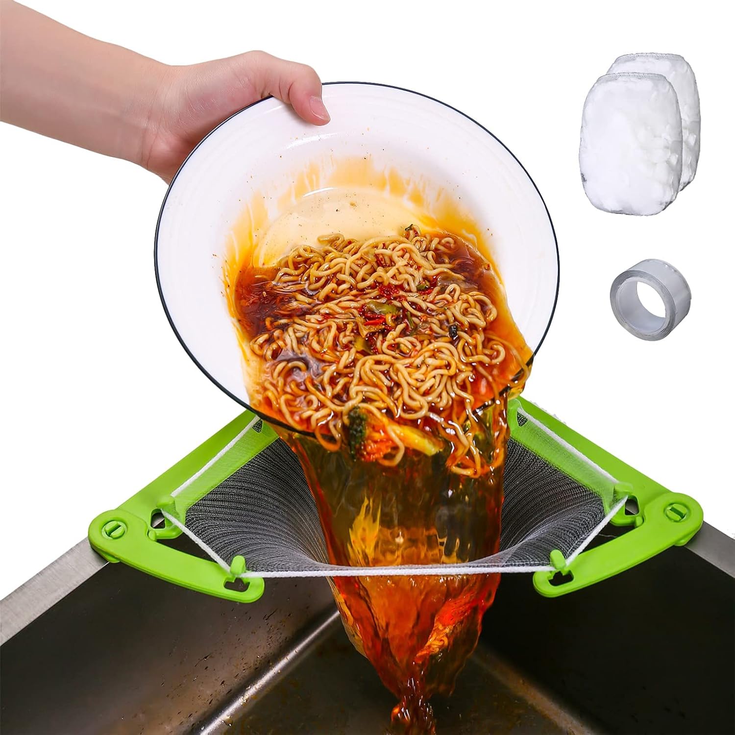 BINGDONGA Kitchen Sink Strainers Basket,Triangle Adjustable