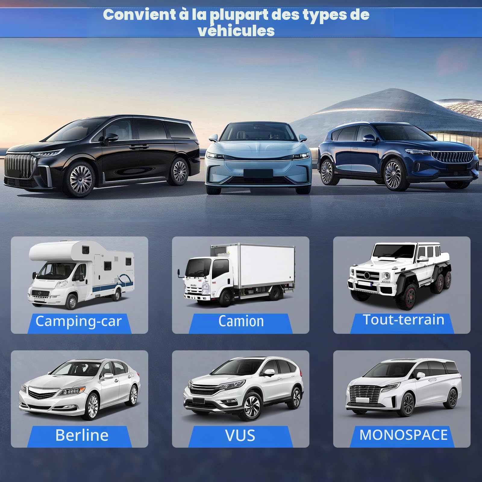 KAOLALI TPMS Système de Contrôle de La Pression Des Pneus avec 6 Capteurs, Haute Précision de 0,01 Bar, Charge Solaire et Charge USB, 9,9 bar/144 PSI Max, 6 Modes D'alarme, Pour Camping-cars et Camion