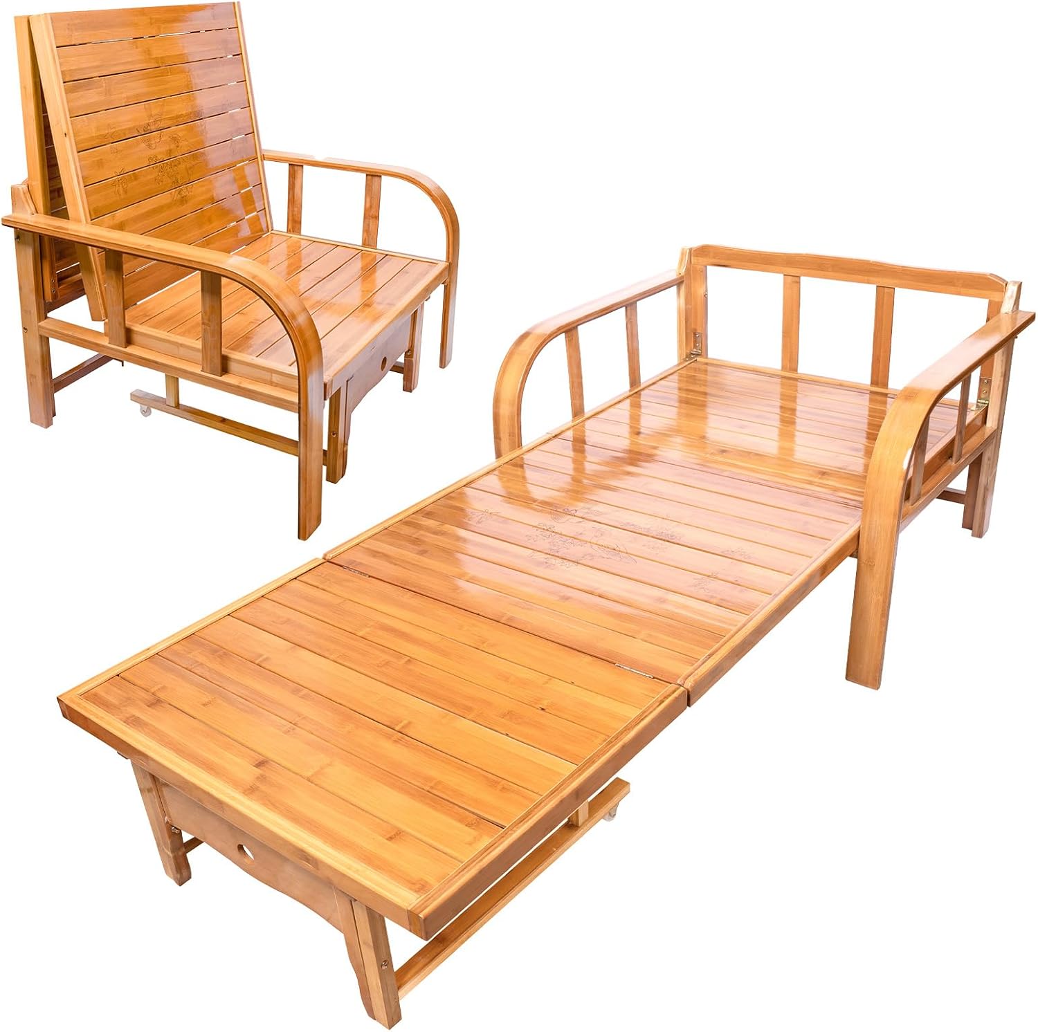 ソファーベッド 小テーブル付き パッチワーク柄 ブラウンMIX ソファ