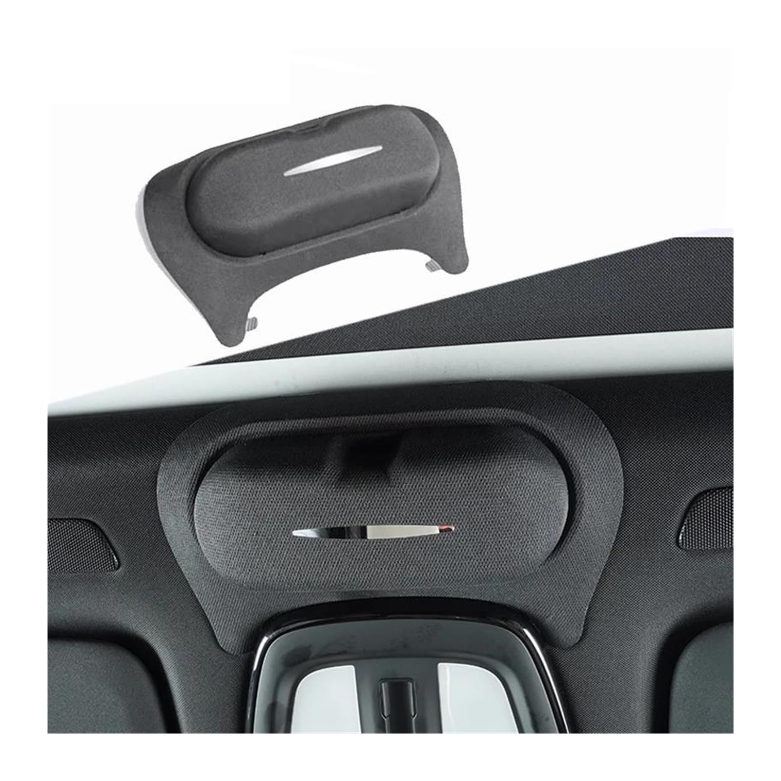 Soporte Gafas Coche para XC60 2018-2026 para S90 para V90 2016-2026 Estuche Gafas Coche Clip De Techo Almacenamiento Interior Gafas Sol Antirayones Soporte Gafas(White)