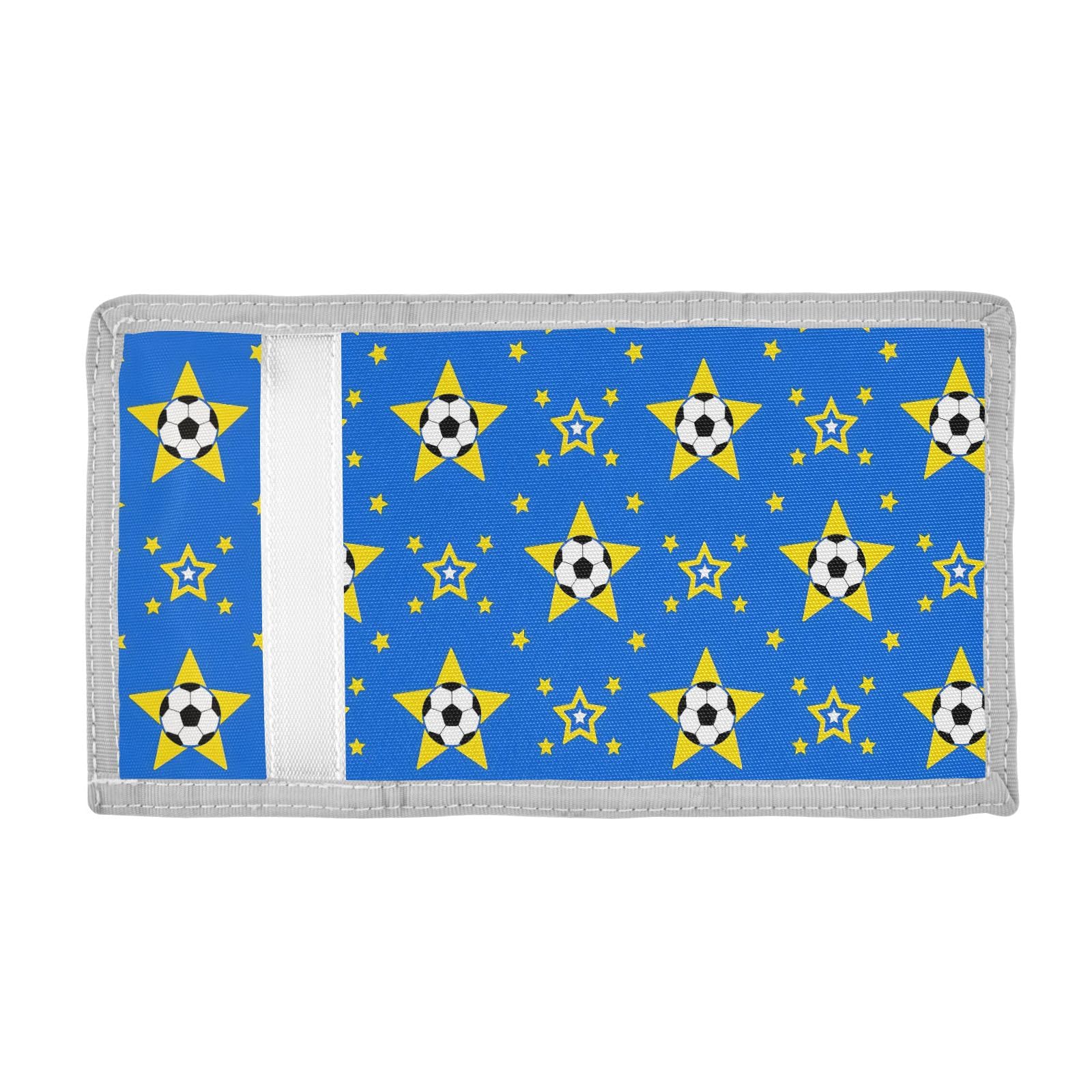 ALAZA Kids Wallets for Boys Girls Toddler Trifold Wallet Children Small Soccer Star with Zipper Coin Pocket