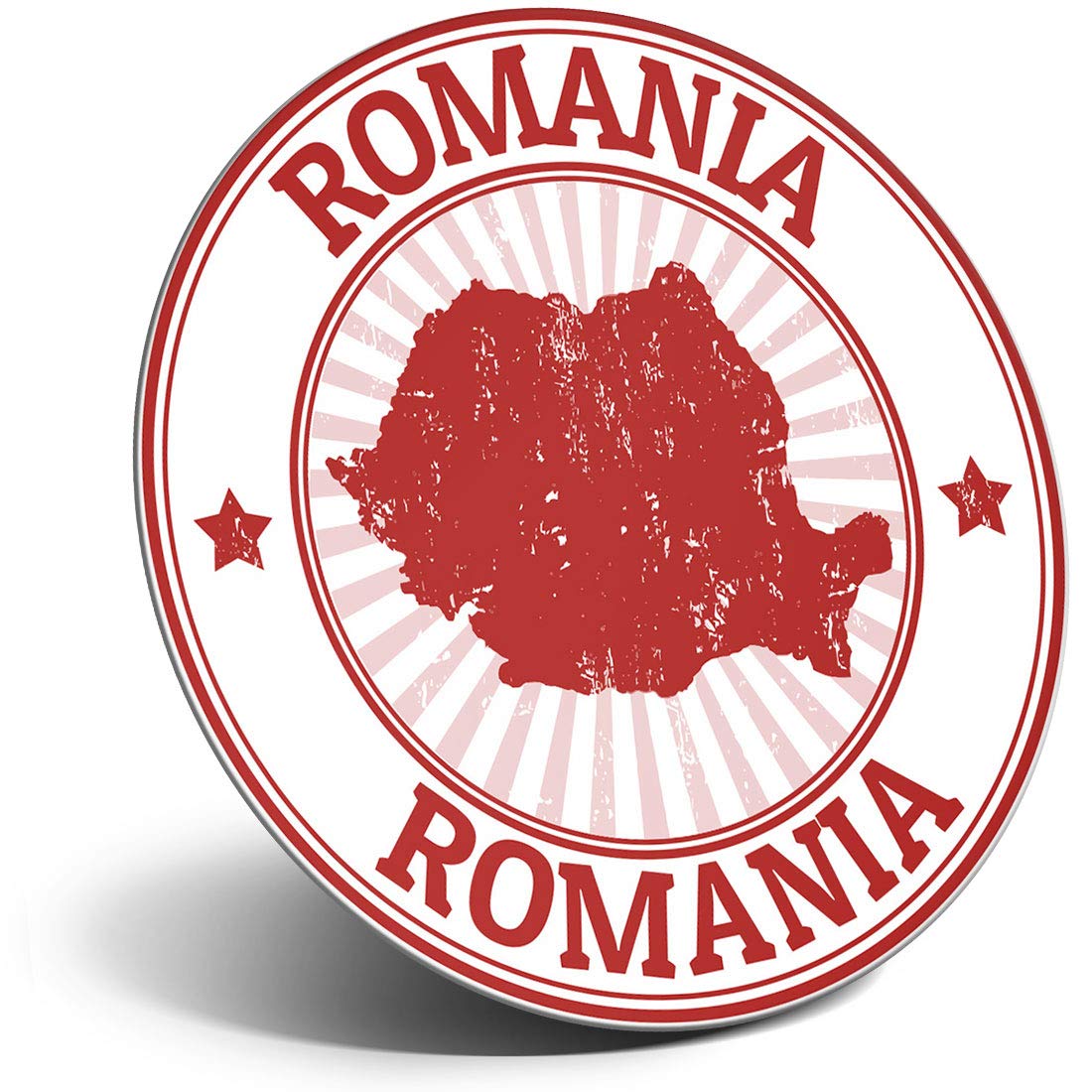 Destination Vinyl ltd Magnet for Refrigerator, Fridge - Romania Map Flag Romanian Tourism for Office, Cabinet and Whiteboard, Magnetic Stickers, 4697