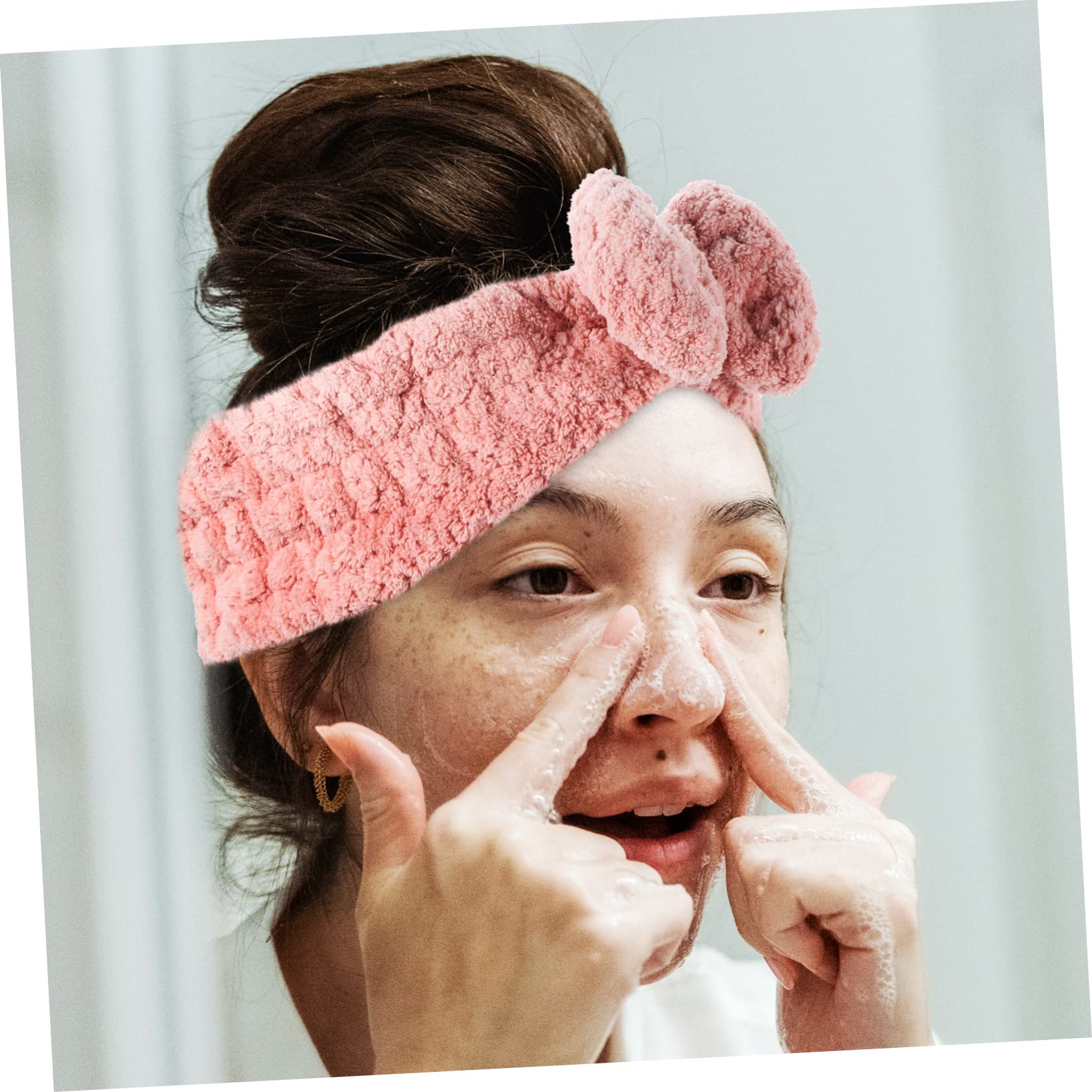 MAGICLULU 3 Set Di Fascia Per Con Fiocco Alla Moda Fascia Per Il Trucco Da Donna Fascia Morbida in Peluche Per Il Lavaggio Del Viso Fasce Per Da Ragazza 3 Pezzi*3