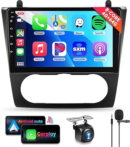 Miniatura 9 de Para Nissan Altima 2008-2012 Android 13 Estéreo de coche 9 pulgadas HD pantalla táctil Radio, inalámbrico CarPlay Android Auto GPS WiFi Bluetooth