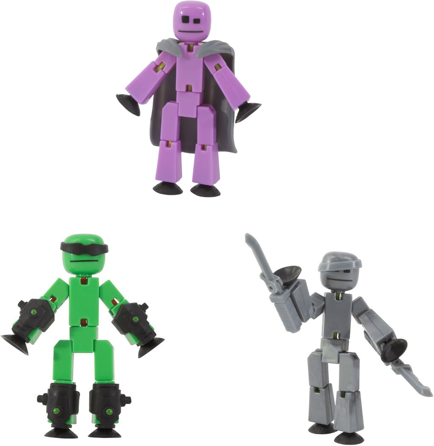 Zing Animation Studios STIKBOT Off The Grid BLISTE 3 Personajes, B07668BJCF