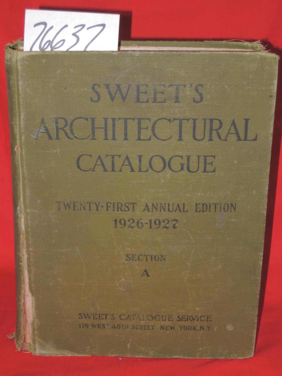 Sweet's Architectural Catalogue Twenty First Annual Edition 19261927