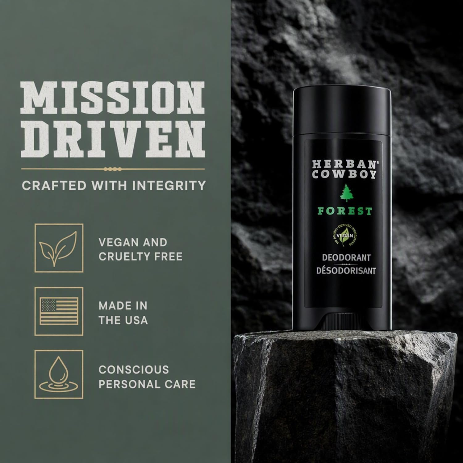 Herban Cowboy Forest Natural Deodorant, 2.8 oz. thumbnail 7