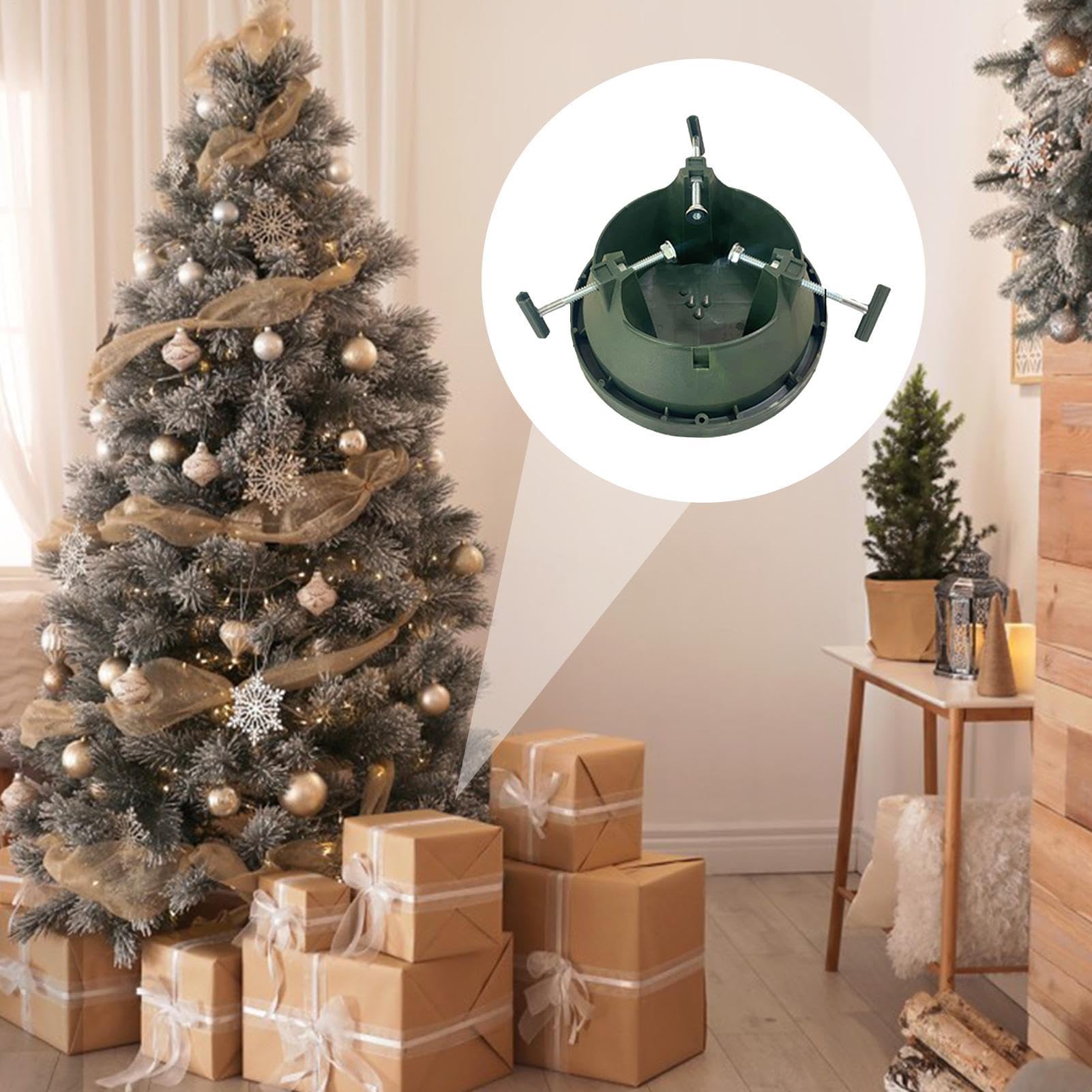 Base de Support pour Sapin de Noël Réservoir d'eau réglable, | Support rond Pour Noël, maison, fête, intérieur, extérieur, salon, chambre, jardin, cour