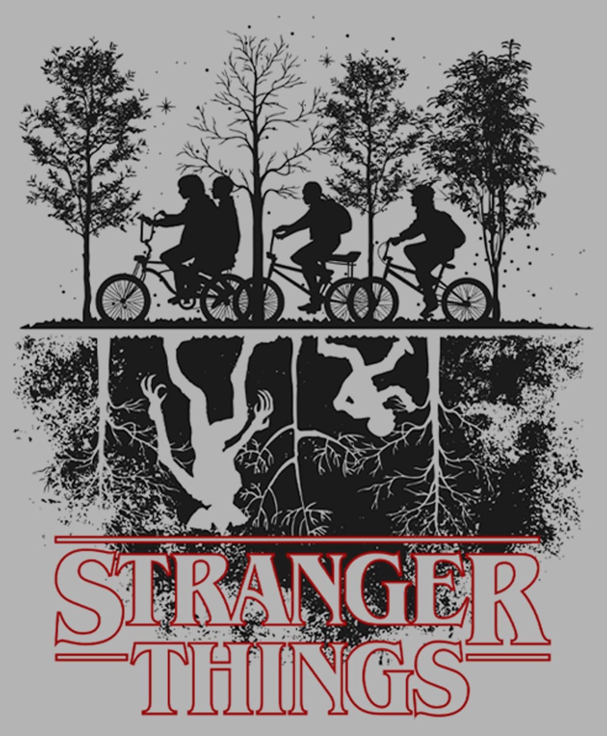 Fifth Sun Men's Stranger Things Biking in Upside Down Pull Over Hoodie