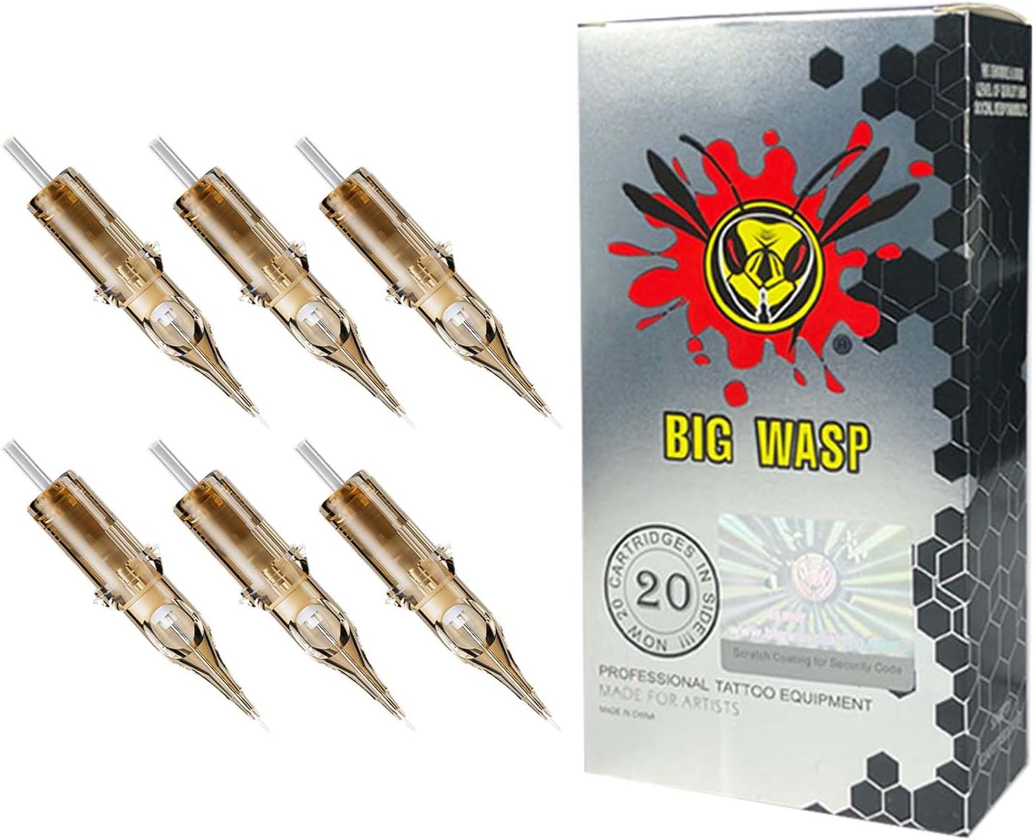 BIGWASP #10 Bugpin 11RL Tattoo Needle Cartridges 11 Round Liner 20Pcs (Generation 3)