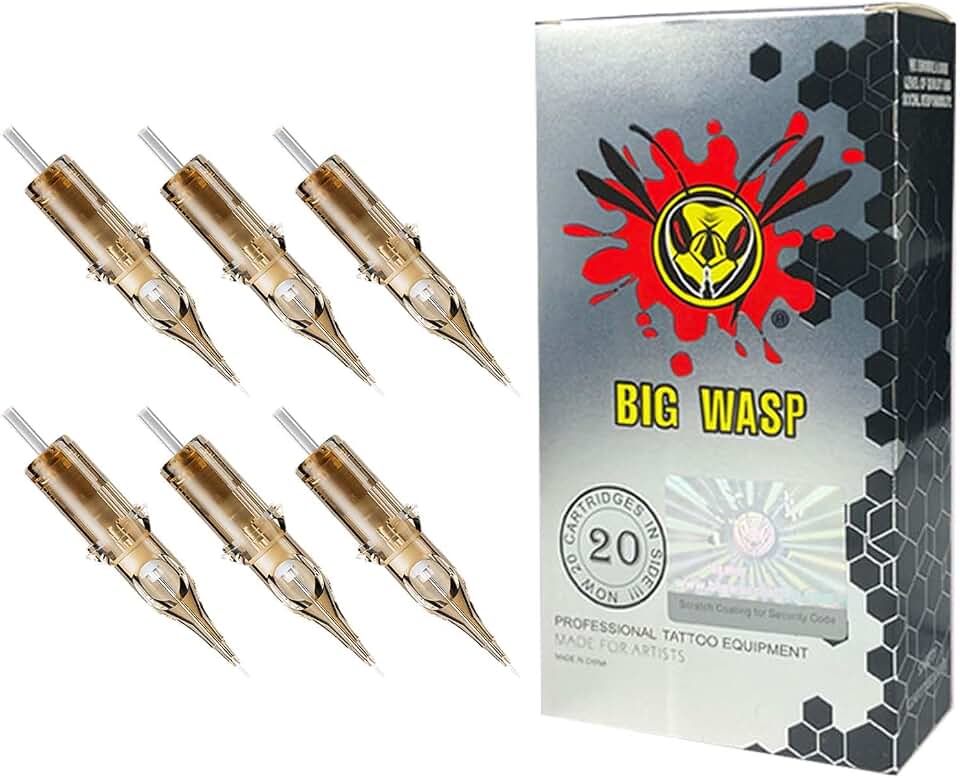 BIGWASP #10 Bugpin 9RL Tattoo Needle Cartridges 9 Round Liner 20Pcs 3rd Gen | #10 Bugpin 0.30mm 9RL. Precision built for bold outlines, traditional lining, and heavy dotwork.
