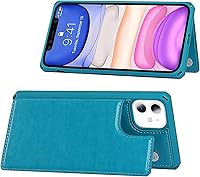 Vista 191 de Cavor for iPhone 11 Wallet Case with Card Slots Holder,Premium PU Leather Kickstand Feature Case [Wrist Strap] Double Magnetic Clasp Shockproof Flip