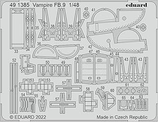 Eduard Sprue Brothers 1:48 Color PE - Vampire FB.9 Detail Set (AFX kit), EDU491385