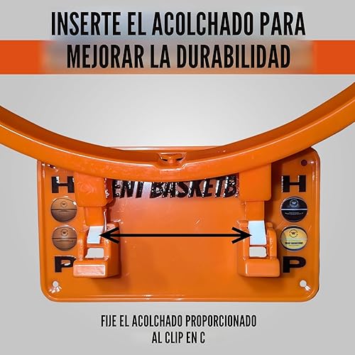 Miniatura 3 de El aro de baloncesto silencioso oficial para interiores, plástico duradero, gran aro de baloncesto montado en la pared con diseño sin ruido +