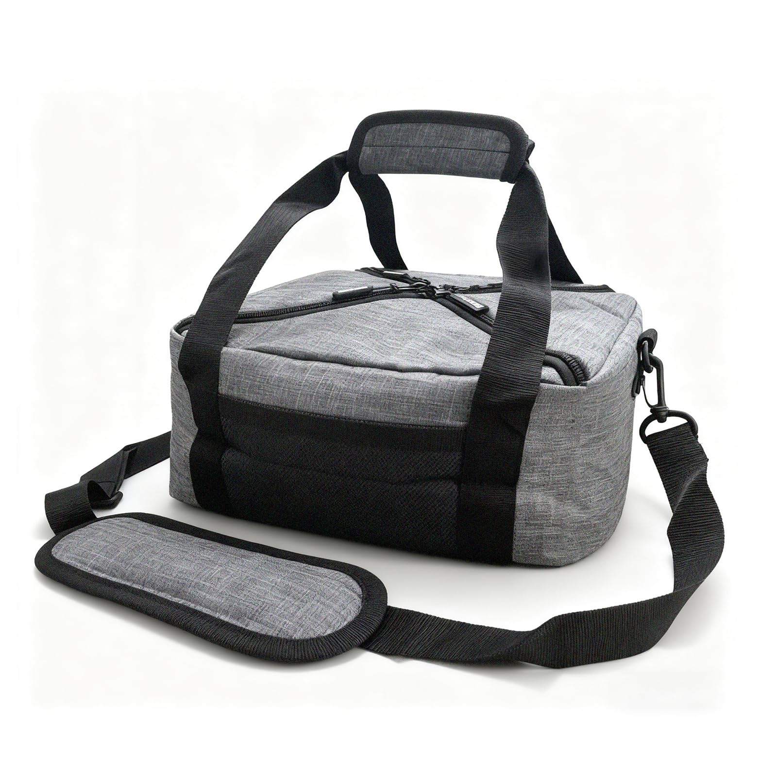Cooler Bag - Insulated Leak Proof Thermal Bag with Folding and X-Shape Zipper Design- Beach Travel Camping Lunch Cooler Bag Frozen Food Shopping Bags (Grey)