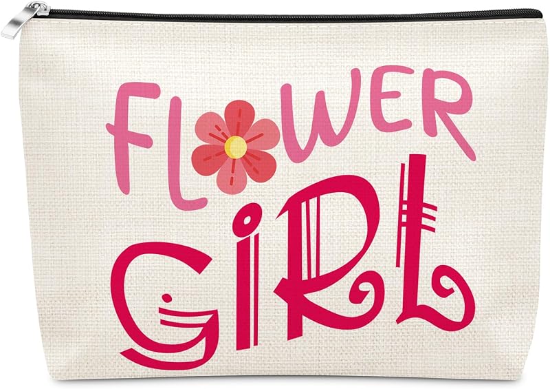 Necessaire de maquiagem Sazuwu com estampa floral, fechamento por zíper e forro impermeável