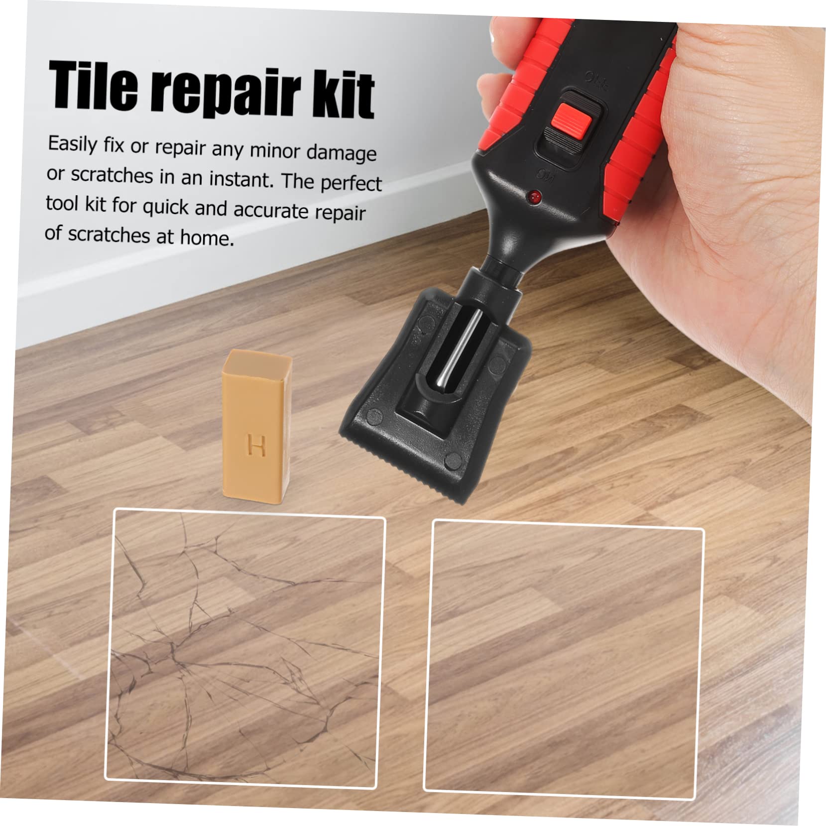 Housoutil 1 Set Floor Repair Wax Plank Flooring Laminate Flooring Resin Kit Floor Tile Repair Kit Floor Furniture Repair Kit Furniture Touch up Kit Vinyl Floor Repair Kit Laminate Repair Kit