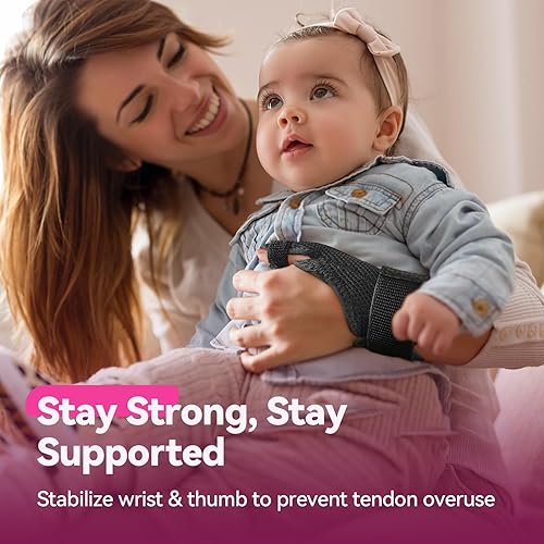 Miniatura 5 de AGPTEK Soporte de gatillo para pulgar derecho e izquierdo, férula de soporte extraíble para el pulgar, soporte para el pulgar y estabilizador para