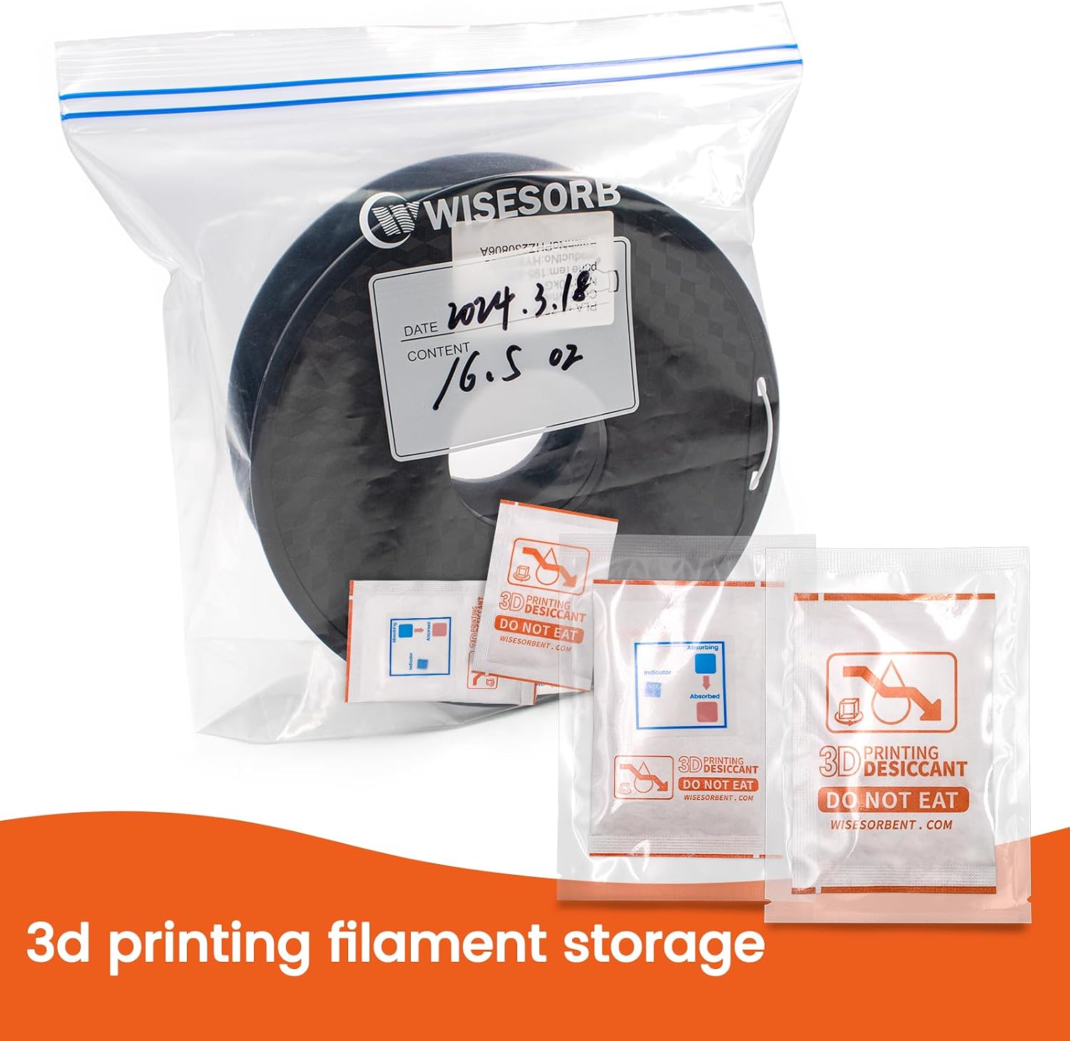 Wisesorb 30Pcs 5 Gram 13X Molecular Sieve Powder Packs for 3D Printer Filament Storage, 3D Printer Filament Dryer