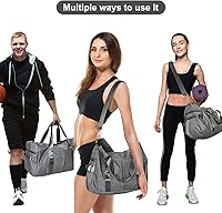 Vista 5 de Bolsa de gimnasio, Gris, Sencillo