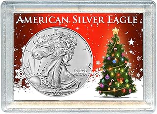2025 - American Silver Eagle in Christmas Holder Dollar Uncirculated US Mint