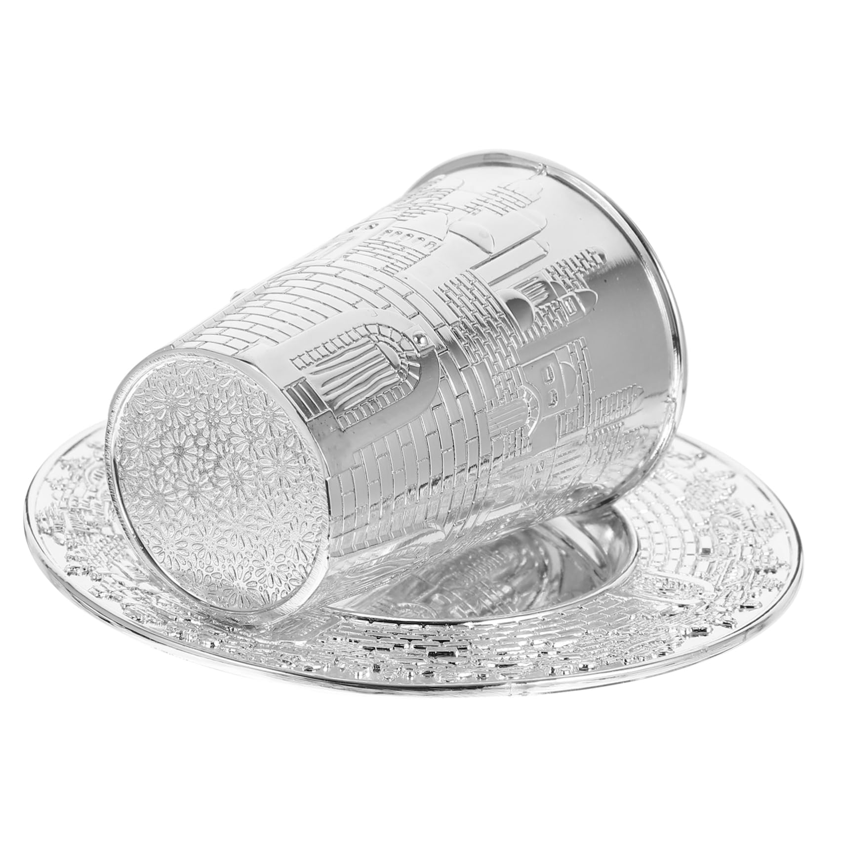 Cabilock 3 Juegos Juego De Copas De Oración. Vaso De Vino Bandeja De La Vendimia Vasos De Whisky Copa Cáliz De Oro De Vino Con Platillo Sagrada Judía Aleación De Zinc Silver