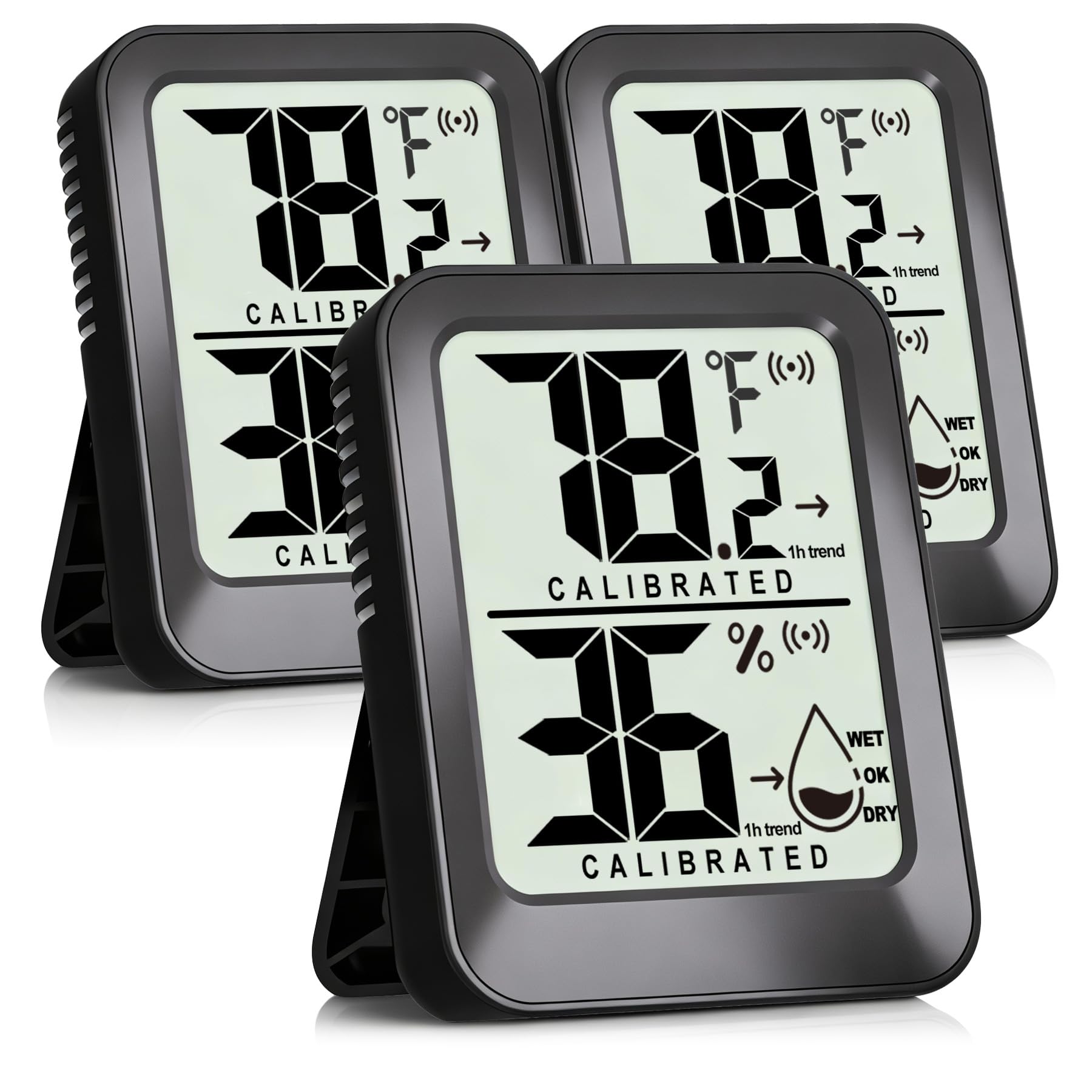 3 Pack Indoor Room Thermometer, Thermometer Hygrometer for Home, Humidity Meter, Temperature and Humidity Monitor, Digital Humidity Meter for Bedroom,-image-26